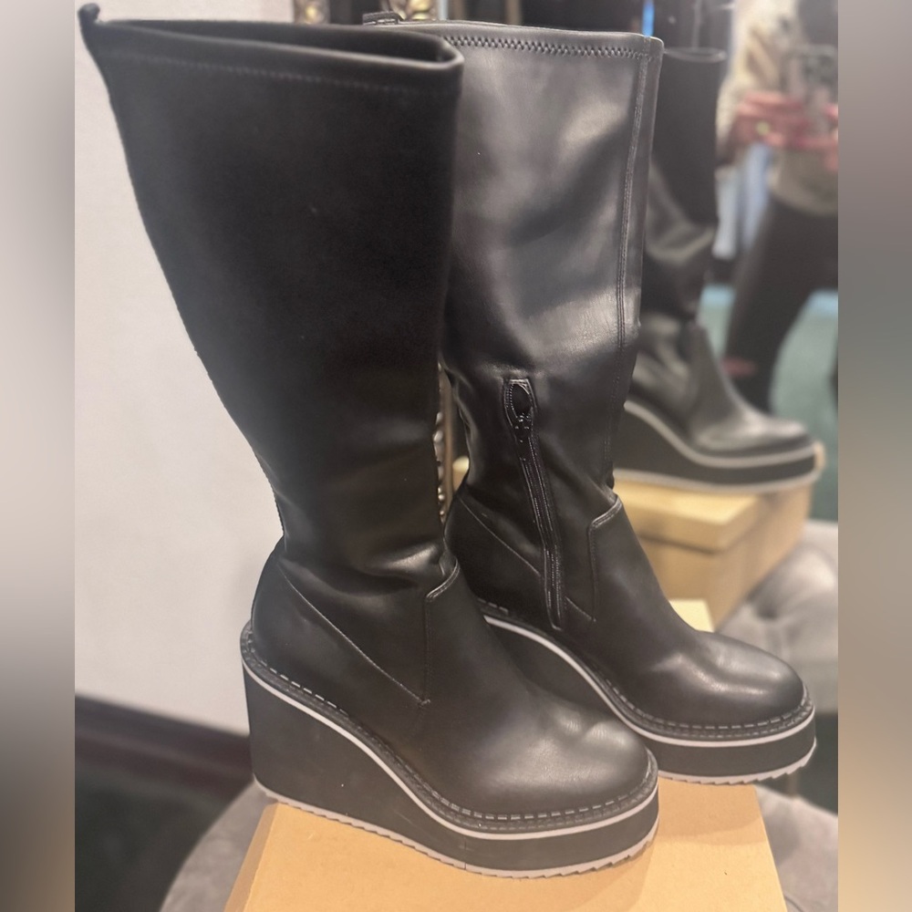 Apex Knee High Boots in Black